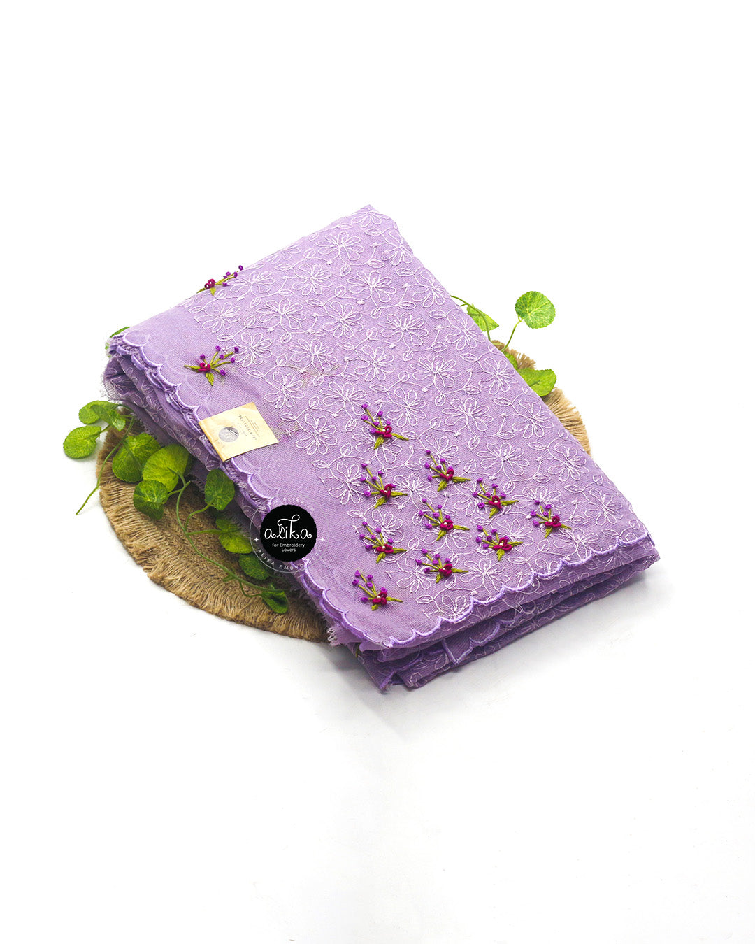 Light Violet Phulkari Saree with Hand Work – Alika Fashion Store