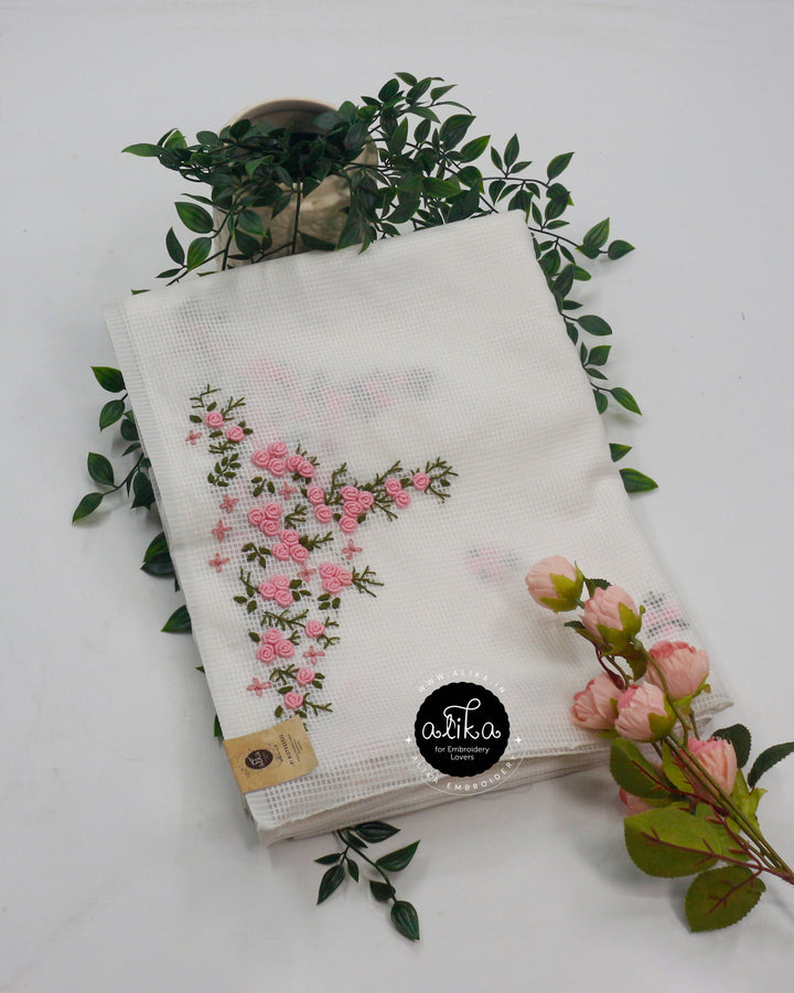 White bagalpuri silk Saree with Bullion Work