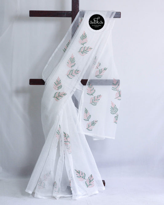 White Kota Saree with Shadow Work – Subtle Sophistication by Alika Fashion Store