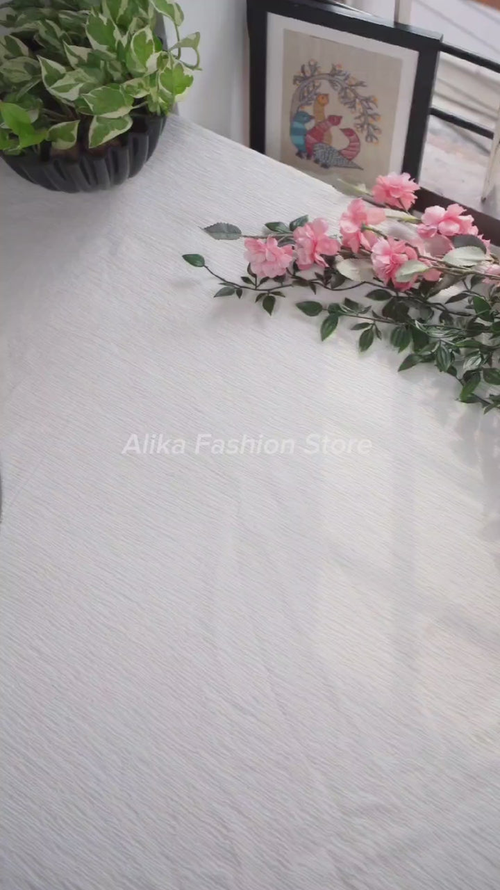 Soft Pink Cotton Kota Saree with Applique Border